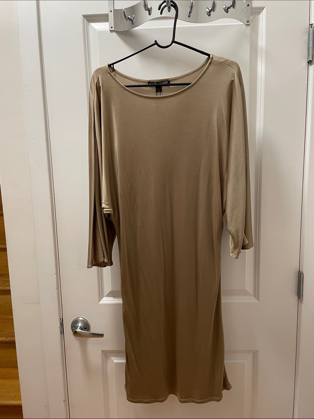 Ralph Lauren Tan Midi Shift Dress